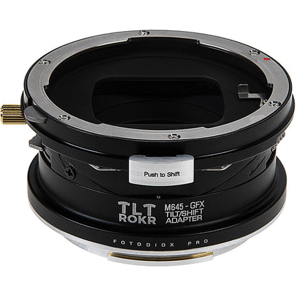 FotodioX Pro TLT ROKR Adaptador Tilt Shift para Objetivo Mamiya 645 a Fujifilm GFX 10mm Movimiento