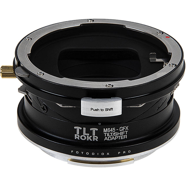 FotodioX Pro TLT ROKR Adaptador Tilt Shift para Objetivo Mamiya 645 a Fujifilm GFX 10mm Movimiento