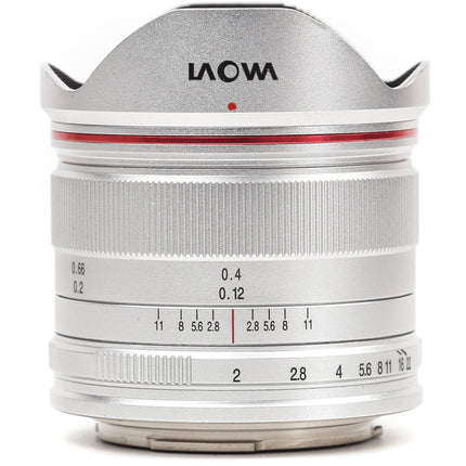 Venus Optics Laowa 7.5mm f/2 para Micro Cuatro Tercios ultraligera plateada