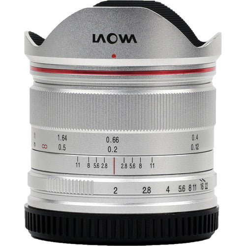 Venus Optics Laowa 7.5mm f/2 para Micro Cuatro Tercios ultraligera plateada