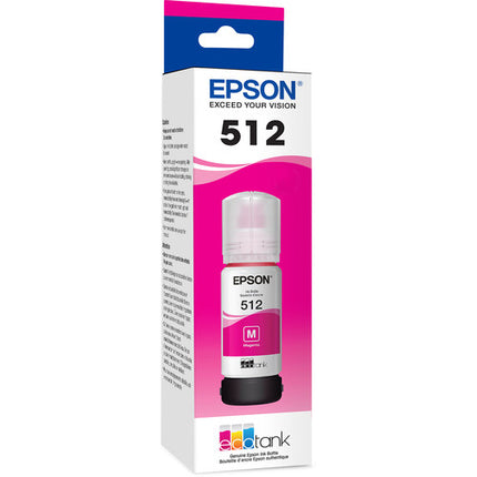 Epson T512 Magenta EcoTank tinta 70mL para ET-7700 ET-7750 5000 páginas