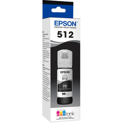 Epson T512 Botella de Tinta Foto Negro 70mL para Expression Premium ET-7700 y ET-7750 8000 páginas