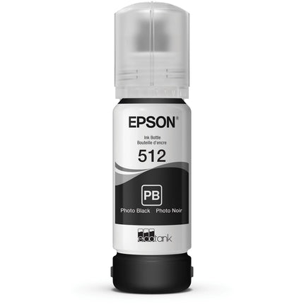 Epson T512 Botella de Tinta Foto Negro 70mL para Expression Premium ET-7700 y ET-7750 8000 páginas