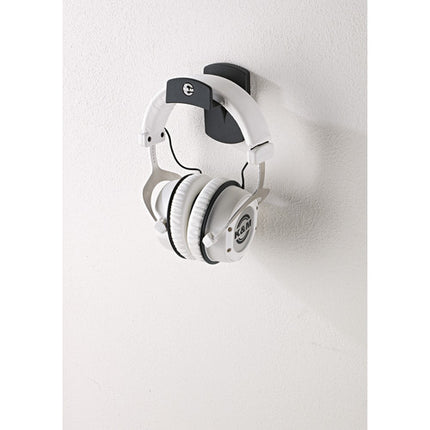 K&M Soporte de Pared para Auriculares Negro con Cubierta Tornillos y Anclajes