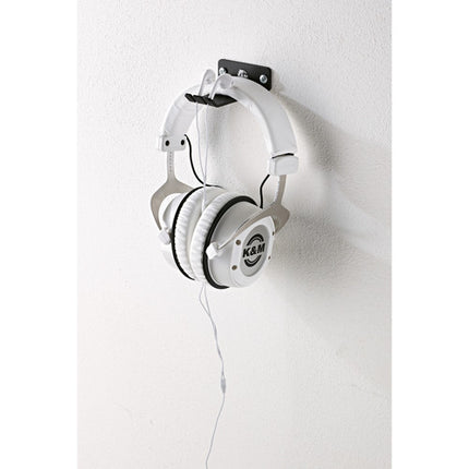 K&M Soporte de Pared para Auriculares Negro Acero Incluye Tornillos