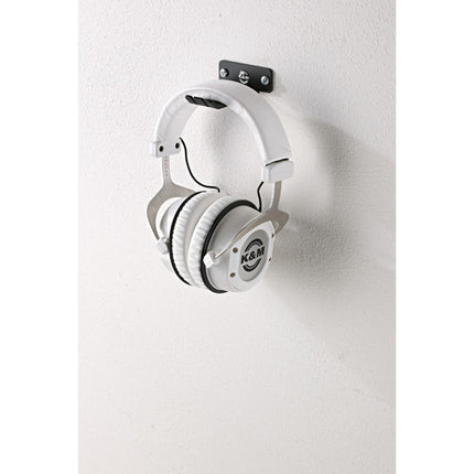 K&M Soporte de Pared para Auriculares Negro Acero Incluye Tornillos