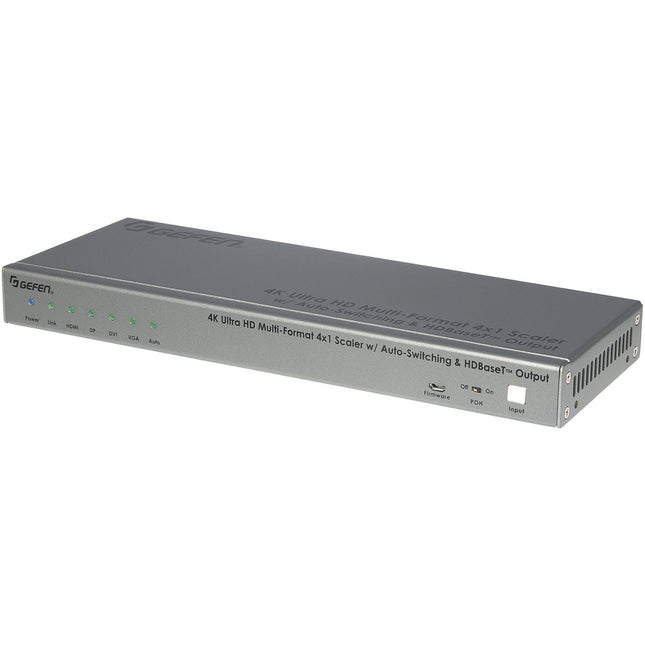 Gefen 4K Multi-Formato 4 x 1 Escalador con Auto-Switching Salida HDBaseT y Soporte para Señales Hasta 130 Pies