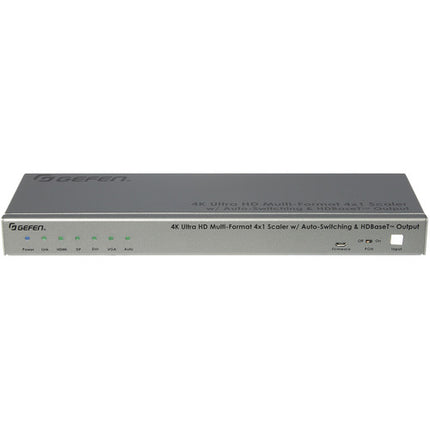 Gefen 4K Multi-Formato 4 x 1 Escalador con Auto-Switching Salida HDBaseT y Soporte para Señales Hasta 130 Pies