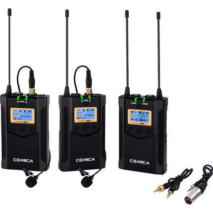 Comica Audio CVM-WM100 PLUS Micrófono Lavalier Inalámbrico Doble Canal 328' Alcance
