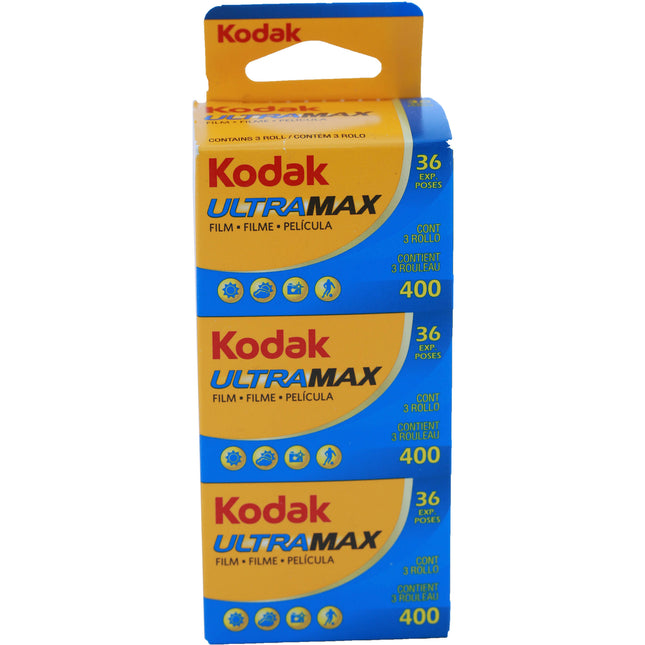 Kodak GC UltraMax 400 Película Negativa Color 35mm ISO 400 3 Paquetes 36 Exposiciones
