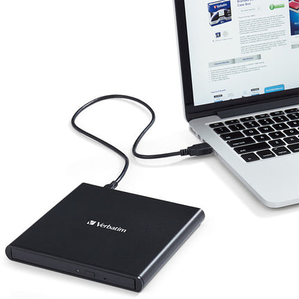 Verbatim External Slimline CD/DVD Writer Grabadora Externa 8X DVD 24X CD USB 2.0