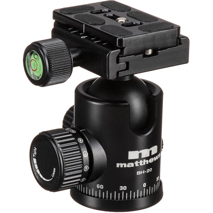 Matthews BH-20 Cabeza de Bola para Tripié Soporta 12kg Nivel Burbuja