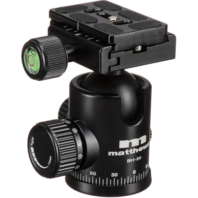 Matthews BH-20 Cabeza de Bola para Tripié Soporta 12kg Nivel Burbuja