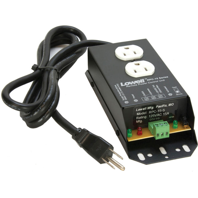 Lowell Manufacturing RPC-15-S Control Remoto Energía Protección Sobretensión 20000A 400V 2 Salidas
