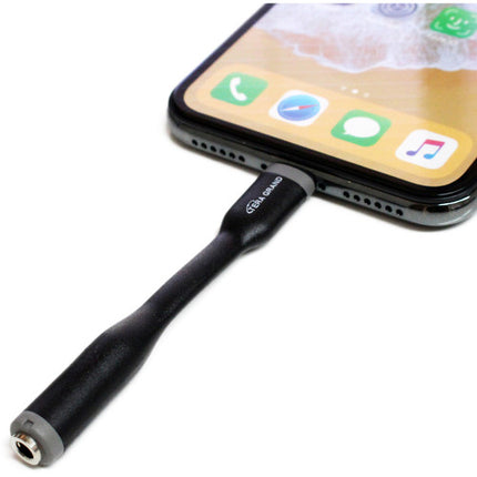 Tera Grand Adaptador de Audio Lightning a Jack 3.5mm con Control de Música Negro