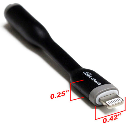 Tera Grand Adaptador de Audio Lightning a Jack 3.5mm con Control de Música Negro