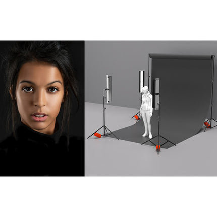Genaray Three-Point Lighting Kit 3 Luces 36 Pulgadas 5600K CRI 95 TLCI 98.3