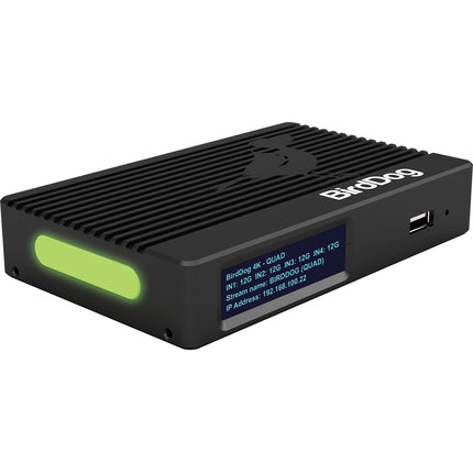 BirdDog 4K Quad Codificador Decodificador UHD 4K60 4x12G-SDI PoE+