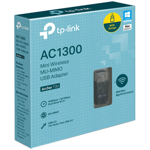 TP-Link Archer T3U AC1300 Adaptador Wi-Fi USB 3.0 Dual Band MU-MIMO