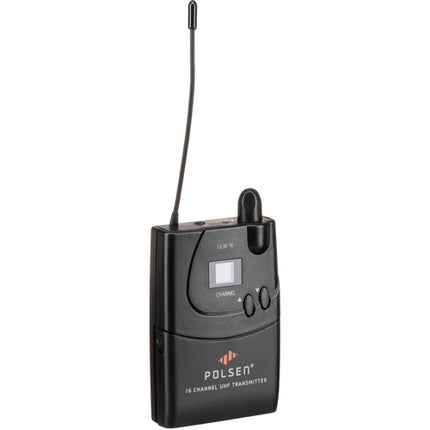 Polsen ULW-16-BT Transmisor Beltpack para Sistema Inalámbrico 16 Canales 8 Horas Autonomía