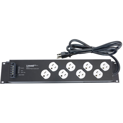 Lowell Manufacturing Control de Energía Remoto Rackmount 15A 8 Salidas 2 RU Acero