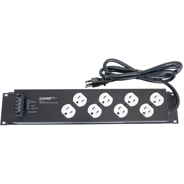 Lowell Manufacturing Control de Energía Remoto Rackmount 15A 8 Salidas 2 RU Acero