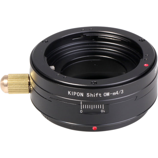KIPON Adaptador de Montura Shift para Objetivo Olympus OM a Micro Cuatro Tercios de Aluminio y Latón