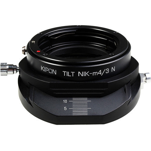 KIPON Adaptador de Montura Tilt para Lentes Nikon F a Micro Cuatro Tercios con Rotación 360° y Inclinación 12°