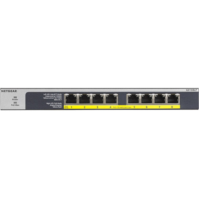 Netgear 8 puertos Gigabit Ethernet PoE+ Switch no gestionado 60W fuentes de poder