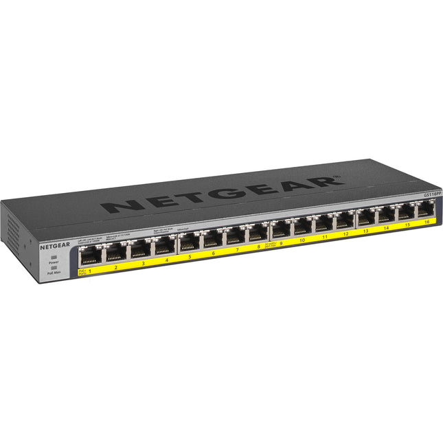 Netgear 16 Puertos Gigabit Ethernet PoE+ Switch No Administrado 76W Energía Rackmount