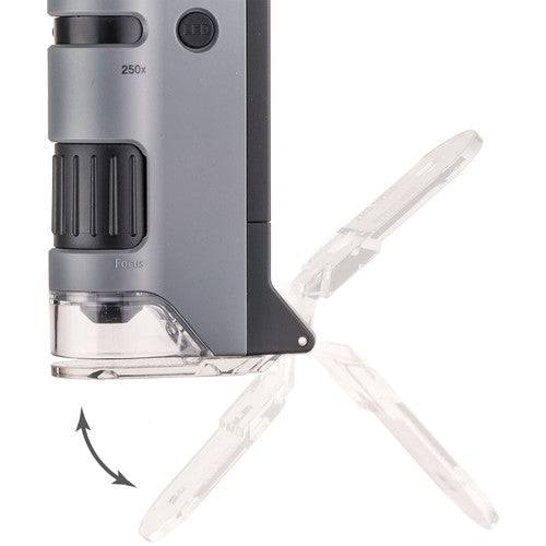 Carson MicroFlip MP-250 microscopio de bolsillo 100-250x 4 unidades con LED UV