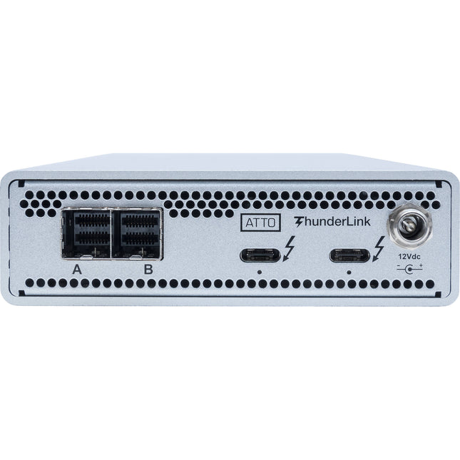 ATTO Technology ThunderLink SH 3128 Adaptador Thunderbolt 3 a SAS SATA 12 Gb/s con 2 Puertos 40 Gb/s y Fuente de Poder Bloqueable