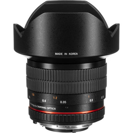 Rokinon 14mm f/2.8 IF ED UMC Lente Ultra Gran Angular para Nikon con Chip AE y Parasol Integrado