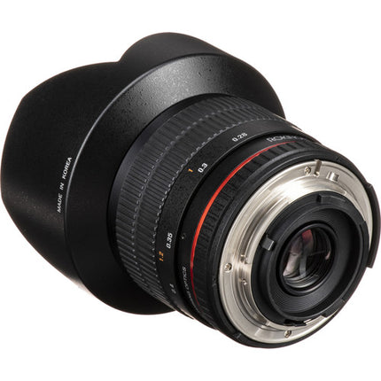 Rokinon 14mm f/2.8 IF ED UMC Lente Ultra Gran Angular para Nikon con Chip AE y Parasol Integrado