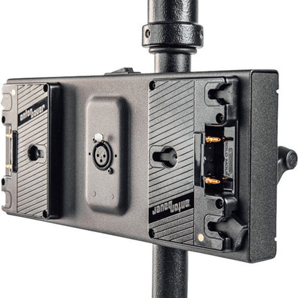Litepanels Dual Battery Bracket para Gemini 2x1 Soft LED Panel Gold Mount 14.4V