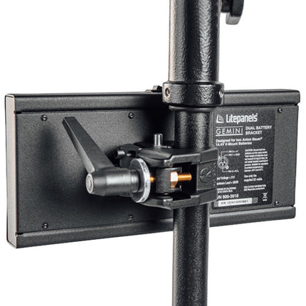 Litepanels Dual Battery Bracket para Gemini 2x1 Soft LED Panel Gold Mount 14.4V