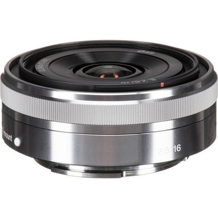 Sony E 16mm f/2.8 Lente APS-C Compacta con Filtro UV 49mm y Kit de Limpieza