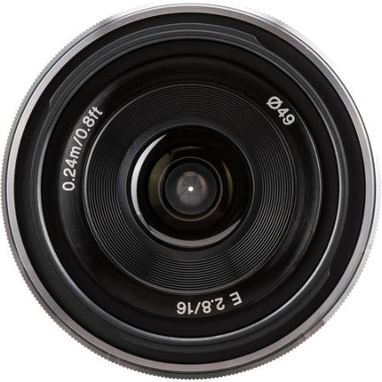 Sony E 16mm f/2.8 Objetivo Pancake para APS-C con Diafragma Redondeado