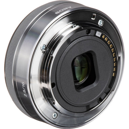 Sony E 16mm f/2.8 Lente APS-C Compacta con Filtro UV 49mm y Kit de Limpieza