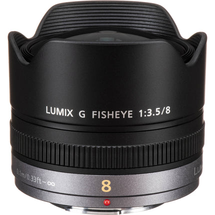 Panasonic LUMIX G Fisheye 8mm f3.5 Lente Micro Cuatro Tercios con Parasol Integrado y Motor AF Silencioso