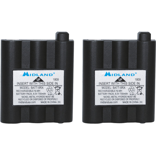Baterías Recargables Midland AVP17 NiMH 6V para Radios X-Talker 2 Pack