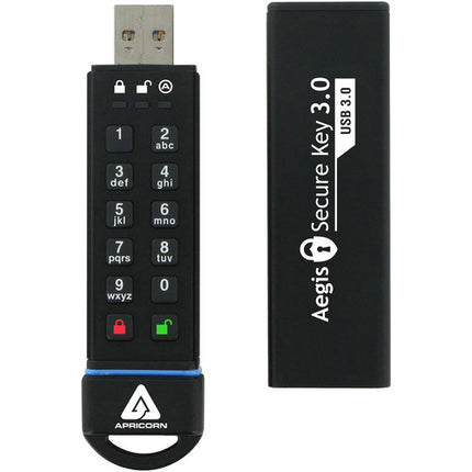 Apricorn 1TB Aegis Secure Key USB 30 unidad flash cifrada pin resistente agua polvo