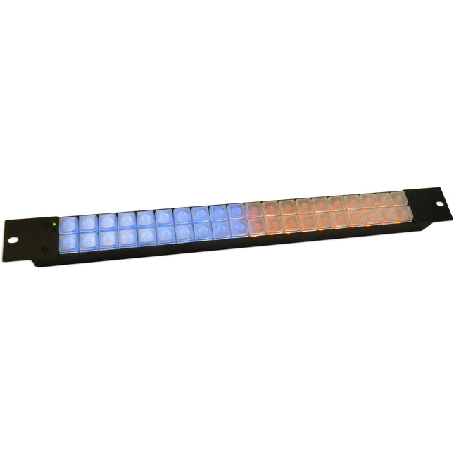 X-keys XKE-40 teclado con 40 teclas programables iluminación azul roja Rack 1 RU