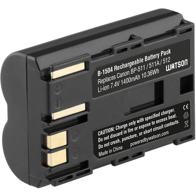 Watson BP-511A Batería Litio Ion 7.4V 1400mAh Repuesto Canon