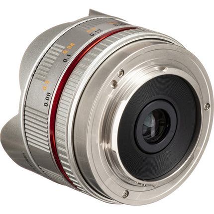 Samyang 7.5mm f3.5 UMC Fisheye Lente Micro Cuatro Tercios 180º Plata