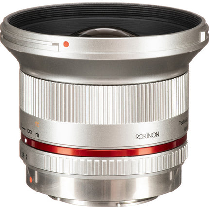 Rokinon 12mm f2.0 NCS CS Lente para Micro Cuatro Tercios Montura Plata 24mm Apertura f2.0 a f22