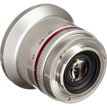 Rokinon 12mm f2.0 NCS CS Lente para Micro Cuatro Tercios Montura Plata 24mm Apertura f2.0 a f22