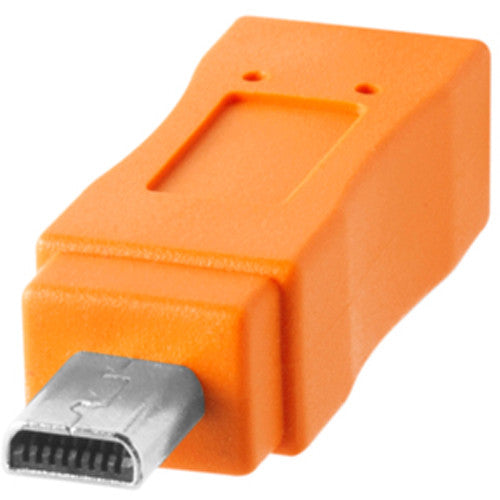 Tether Tools TetherPro Cable USB Tipo C a Mini USB 2.0 15 pies 480 Mb/s naranja