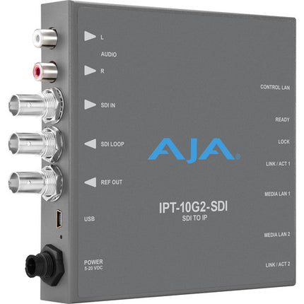 AJA IPT-10G2-SDI Mini-Conversor 3G-SDI a IP SMPTE ST 2110 1080p60 10 GbE