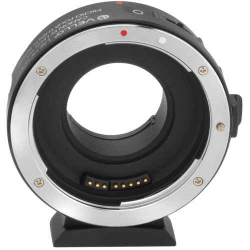 Vello Adaptador de Lente para Canon EF EF-S a Micro Cuatro Tercios con Pie de Trípode y Actualización por USB